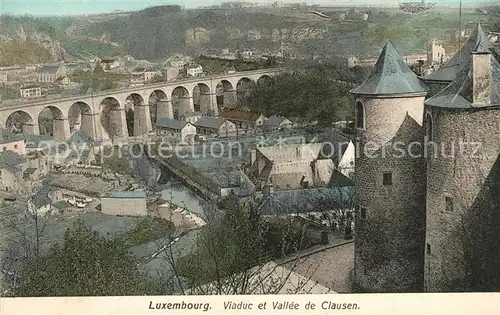 AK / Ansichtskarte Luxembourg_Luxemburg Viaduc et Vallee de Clausen Luxembourg Luxemburg