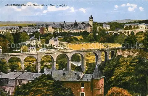 AK / Ansichtskarte Luxembourg_Luxemburg La Passerelle et Pont Adolphe Luxembourg Luxemburg