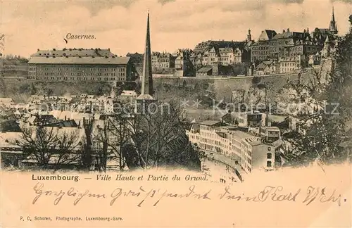 AK / Ansichtskarte Luxembourg_Luxemburg Ville Haute et Partie du Grund Luxembourg Luxemburg