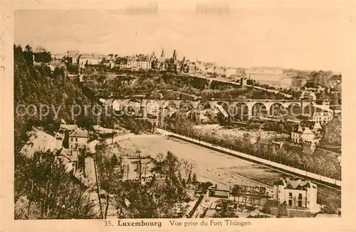 AK / Ansichtskarte Luxembourg_Luxemburg Vue prise du Fort Thuengen Luxembourg Luxemburg