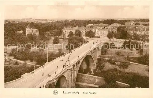 AK / Ansichtskarte Luxembourg_Luxemburg Fliegeraufnahme Pont Adolphe Luxembourg Luxemburg