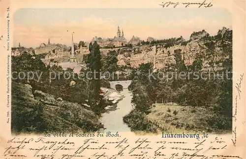 AK / Ansichtskarte Luxembourg_Luxemburg Ville et rochers du Bock Luxembourg Luxemburg