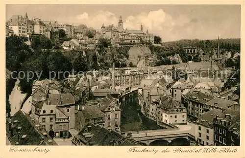 AK / Ansichtskarte Luxembourg_Luxemburg Faibpirg du Grund et Ville Haute Luxembourg Luxemburg
