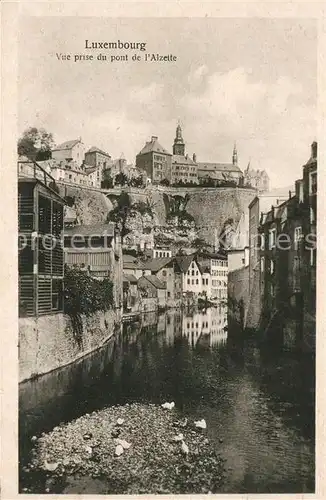 AK / Ansichtskarte Luxembourg_Luxemburg Vue prise du pont de l`Alzette Luxembourg Luxemburg