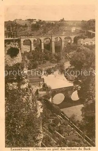 AK / Ansichtskarte Luxembourg_Luxemburg Alzette au pied des rochers du Bock Luxembourg Luxemburg