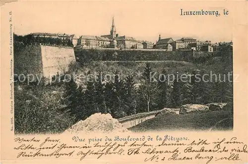 AK / Ansichtskarte Luxembourg_Luxemburg Vue prise du Boulevard de la Petrusse Luxembourg Luxemburg