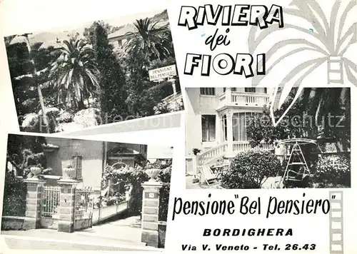 AK / Ansichtskarte Bordighera Pensione Bel Pensiero Bordighera