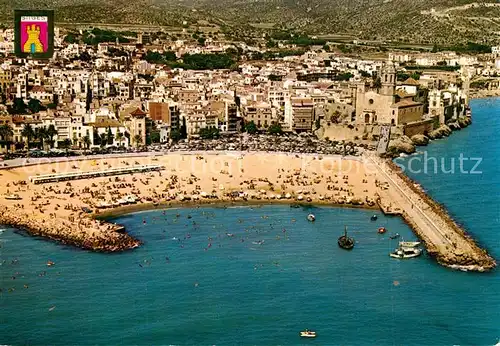 AK / Ansichtskarte Sitges Vista parcial aerea Embarcadero Sitges