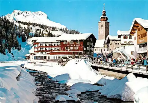 AK / Ansichtskarte Lech_Vorarlberg Hotel Krone mit Karhorn Lech Vorarlberg