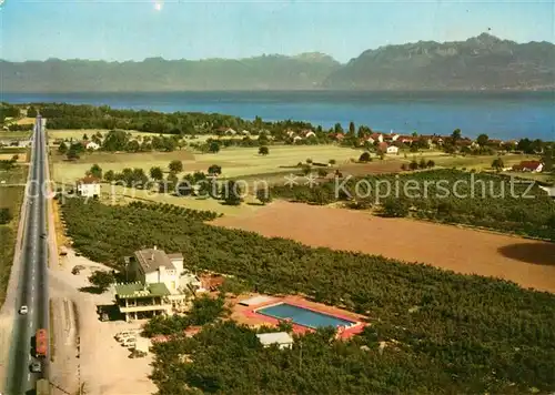 AK / Ansichtskarte Etoy Motel Fruit bar piscine Vue aerienne Etoy