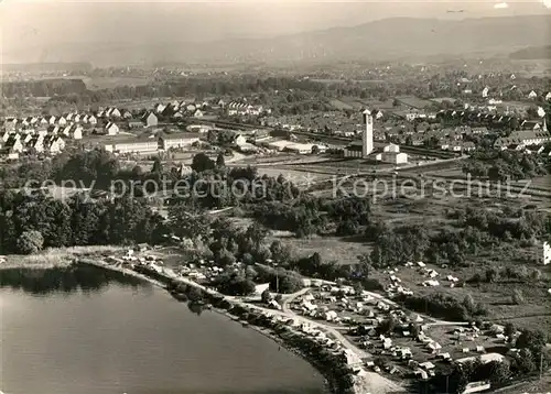 AK / Ansichtskarte Manzell Campingplatz am Bodensee Fliegeraufnahme Manzell