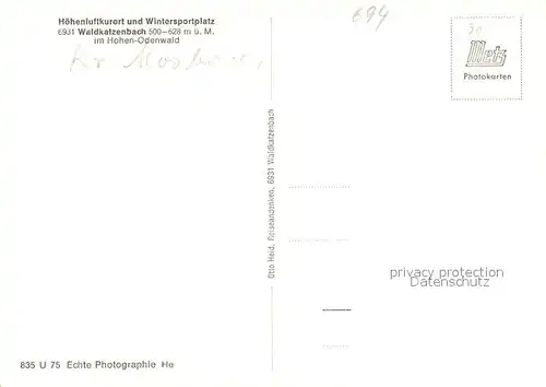 AK / Ansichtskarte Waldkatzenbach Panorama Waldkatzenbach