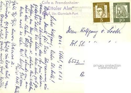 AK / Ansichtskarte Ettal Cafe Ettaler Alm Ettal