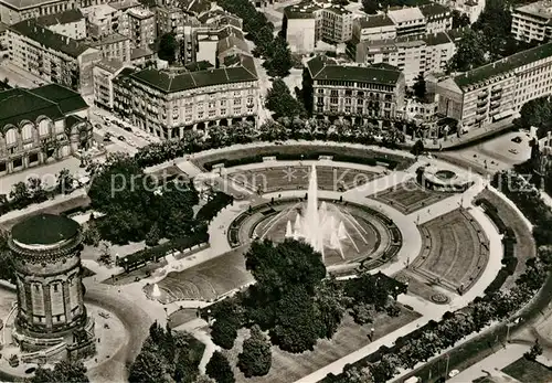 AK / Ansichtskarte Mannheim Wasserturm mit Anlagen Fliegeraufnahme Mannheim