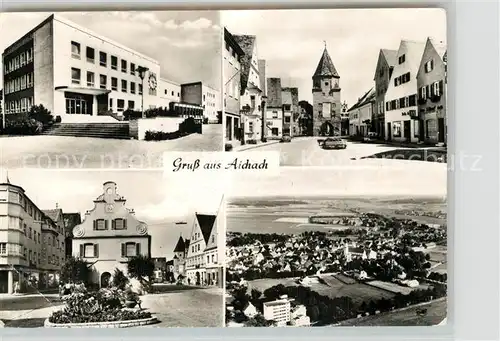 AK / Ansichtskarte Aichach Rathaus Stadtplatz Panorama Aichach