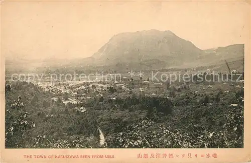 AK / Ansichtskarte Japan The Town of Karuizawa seen from Usui Japan