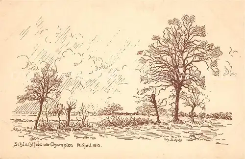 AK / Ansichtskarte Champien Schlachtfeld vor Champien Champien
