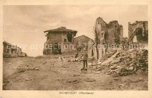 AK / Ansichtskarte Richecourt Zerstoertes Dorf Richecourt