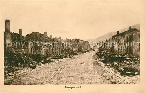 AK / Ansichtskarte Loupmont Zerstoertes Dorf Loupmont