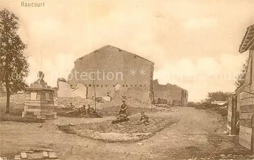 AK / Ansichtskarte Raucourt Zerstoertes Dorf Raucourt