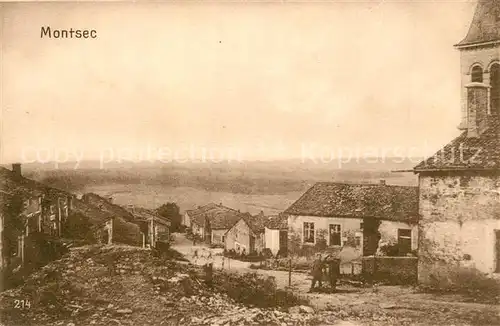 AK / Ansichtskarte Montsec Zerstoertes Dorf Montsec