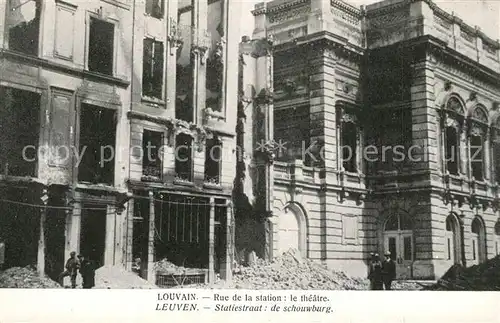 AK / Ansichtskarte Louvain_Flandre Rue de la station Le theatre Louvain_Flandre