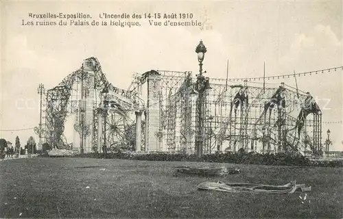 AK / Ansichtskarte Bruxelles_Bruessel Les ruines du Palais de la Belgique Vue d ensemble Bruxelles_Bruessel