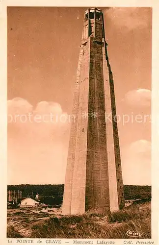 AK / Ansichtskarte Le_Verdon sur Mer Pointe de Grave Monument Lafayette Le_Verdon sur Mer