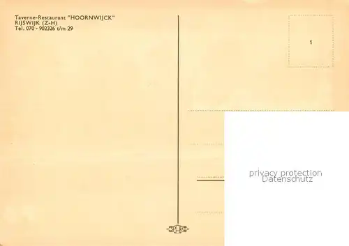 AK / Ansichtskarte Rijswijk Taverne Restaurant Hoornwijck Rijswijk