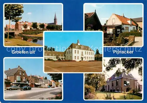 AK / Ansichtskarte Pijnacker Ortsmotive Hauptstrasse Platz Partie am Fluss Pijnacker