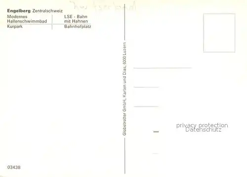 AK / Ansichtskarte Engelberg_OW Hallenbad Freibad Kurpark LSE Bahn Eisenbahn mit Hahnen Bahnhofplatz Engelberg OW