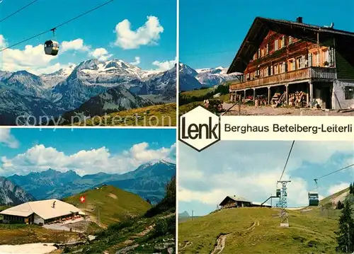 AK / Ansichtskarte Lenk_Simmental Berghaus Betelberg Leiterli Gondelbahn Alpenpanorama Lenk Simmental