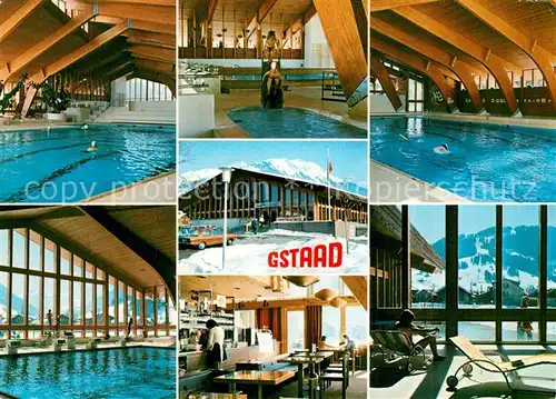 AK / Ansichtskarte Gstaad Hallenbad Cafe Restaurant Gstaad