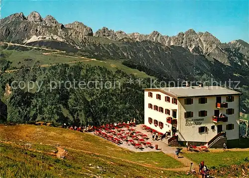 AK / Ansichtskarte Neustift_Stubaital_Tirol Bergrestaurant Elferhuette Blick gegen Kalkkoegel Stubaier Alpen Neustift_Stubaital_Tirol
