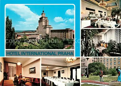 AK / Ansichtskarte Praha_Prahy_Prague Hotel International Restaurant Minigolf Praha_Prahy_Prague