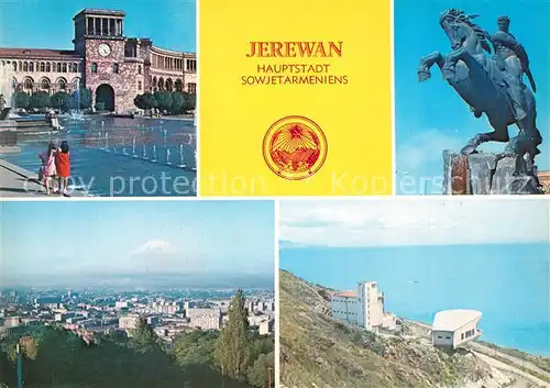 AK / Ansichtskarte Jerewan Leninplatz Dawid Sassunski Denkmal Sewansee Hauptstadt Sowjetarmeniens Jerewan