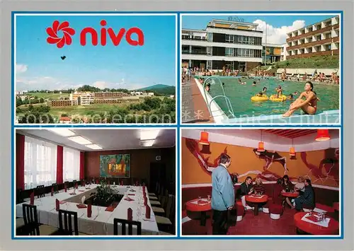 AK / Ansichtskarte Luhacovice Rehabilitationszentrum Niva Freibad Restaurant Luhacovice