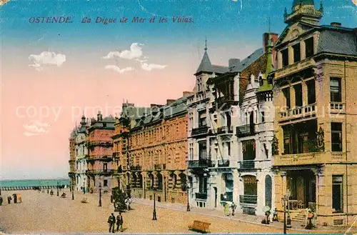 AK / Ansichtskarte Ostende_Oostende La Digue de Mer et les Villas 