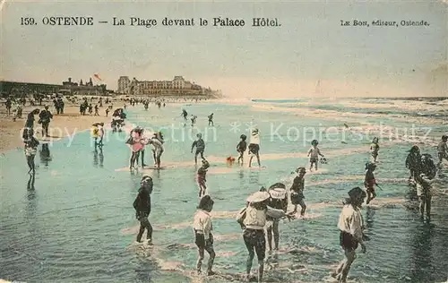 AK / Ansichtskarte Ostende_Oostende La Plage devant le Palace Hotel 