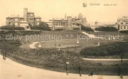 AK / Ansichtskarte Ostende_Oostende Chalet du Roi et jardin 
