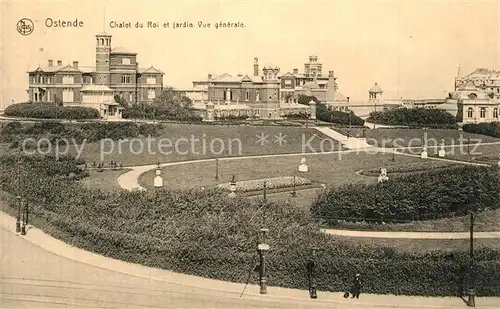 AK / Ansichtskarte Ostende_Oostende Chalet du Roi et jardin 