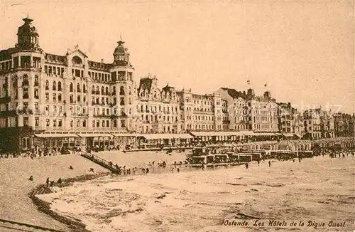 AK / Ansichtskarte Ostende_Oostende Les Hotels de la Digue Ouest 
