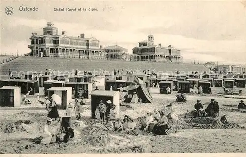 AK / Ansichtskarte Ostende_Oostende Chalet Royal et la digue 