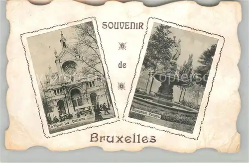 AK / Ansichtskarte Bruxelles_Bruessel Eglise Sainte Catherine Monument Rouppe Bruxelles_Bruessel