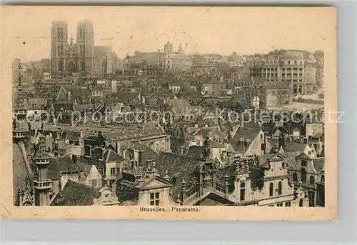 AK / Ansichtskarte Bruxelles_Bruessel Panorama de la ville Cathedrale Bruxelles_Bruessel