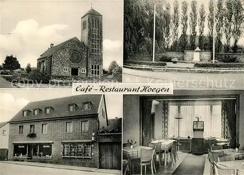 AK / Ansichtskarte Gey Kirche Cafe Restaurant Hoegen Gaststube Gey