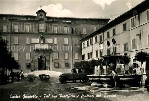 AK / Ansichtskarte Castel_Gandolfo Palazzo Pontificio e fontana del Bernini Castel_Gandolfo