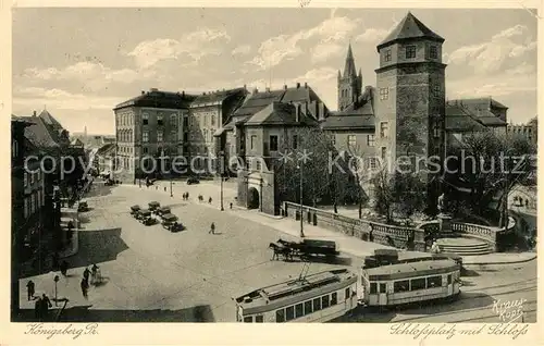 AK / Ansichtskarte Koenigsberg_Preussen Schlossplatz mit Schloss Koenigsberg Preussen