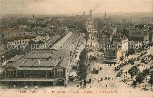 AK / Ansichtskarte Paris Panorama Gare de Vincennes et Gare de Lyon Paris