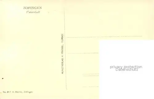 AK / Ansichtskarte Zofingen Unterstadt Zofingen